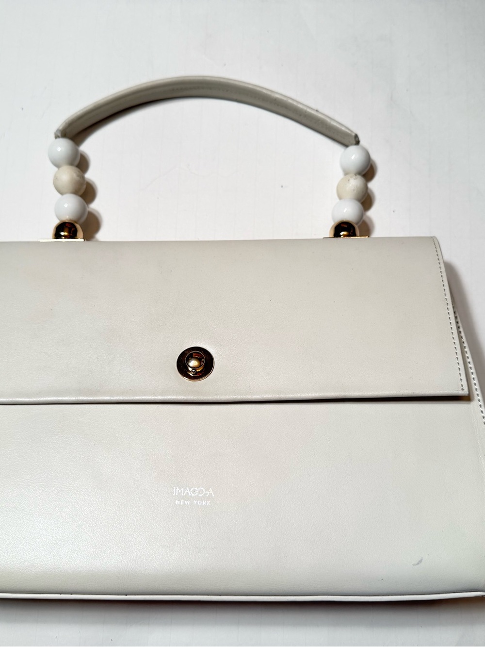 Cream Top-Handle Satchel